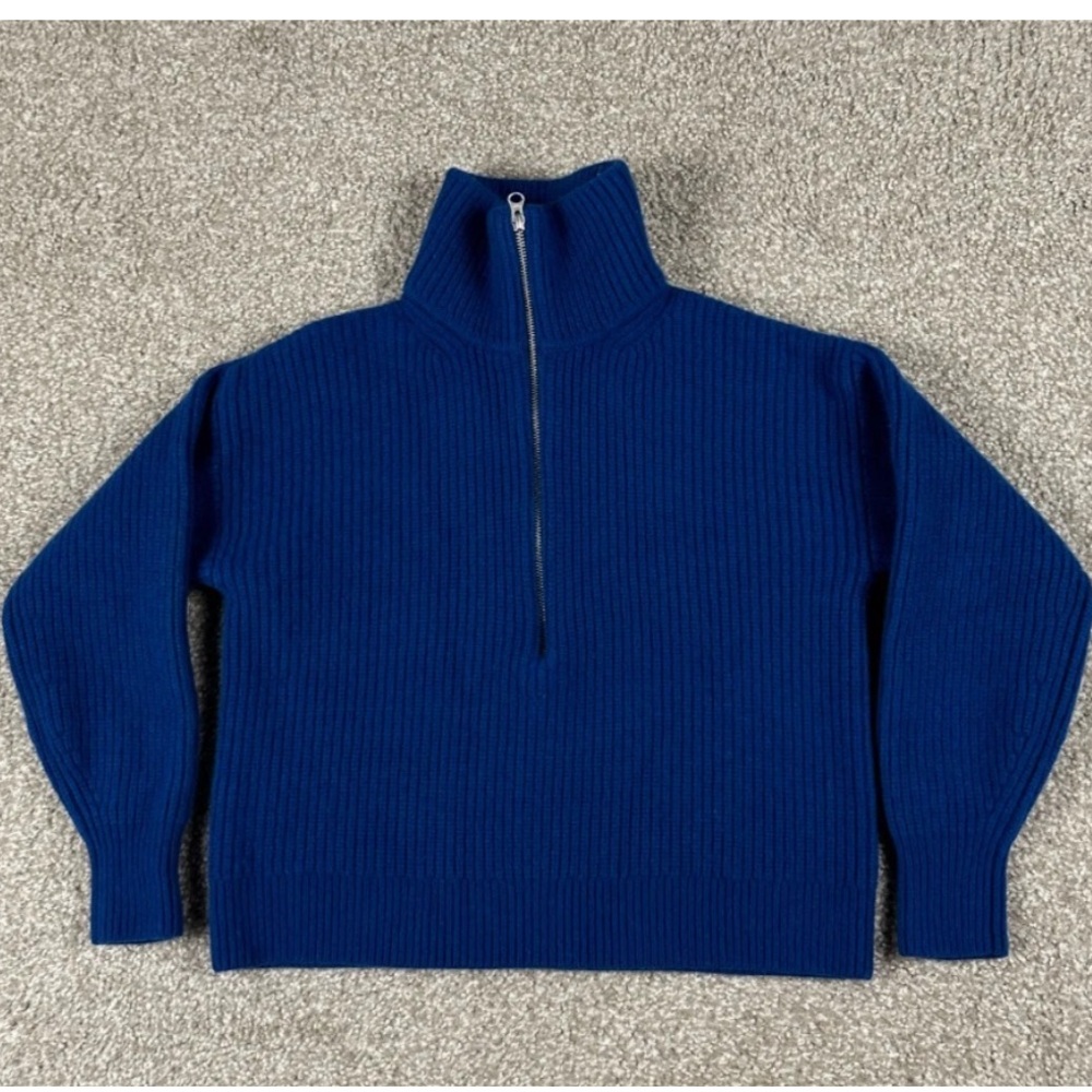 Everlane Women’s Merino Zip Royal Blue
